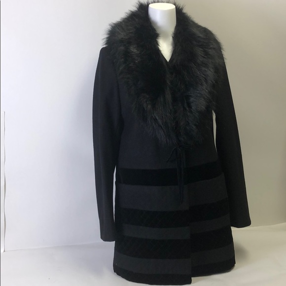 ANTONIO MELANI Jackets & Blazers - Antonio Melani Iluvia  Black Jacket Wool Fur New